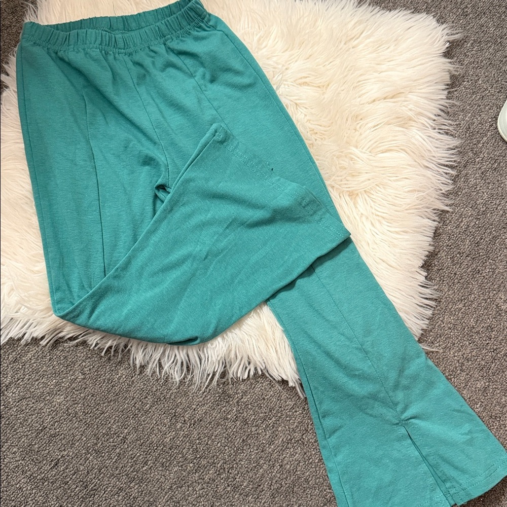 Teal Flared Pants